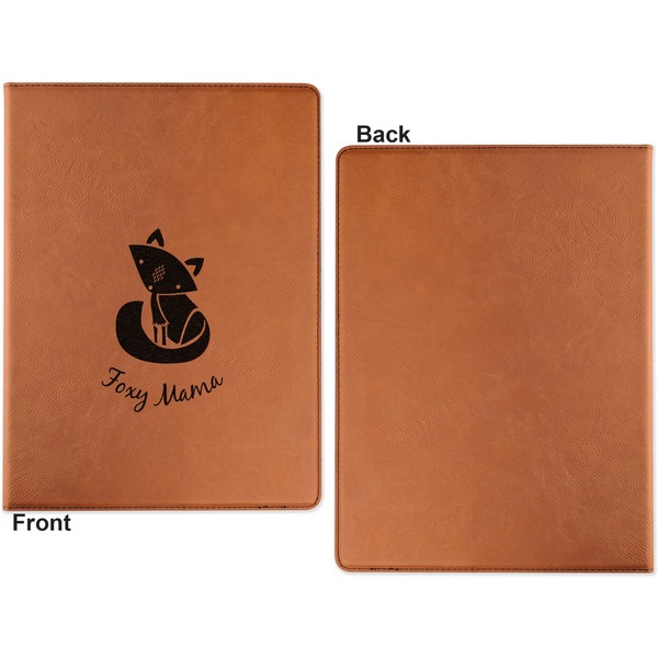 Foxy Mama Cognac Leatherette Portfolios with Notepad - Small - Single Sided- Apvl