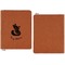 Foxy Mama Cognac Leatherette Zipper Portfolios with Notepad - Single Sided - Apvl