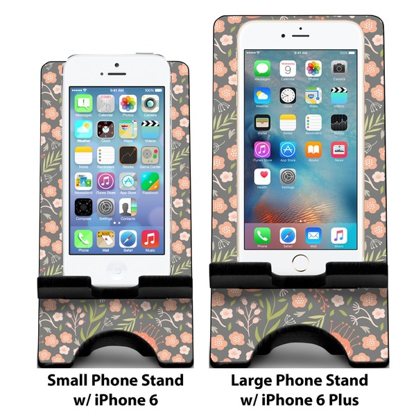Foxy Mama Compare Phone Stand Sizes - with iPhones