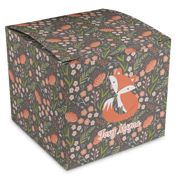 Custom Foxy Mama Cube Favor Gift Boxes