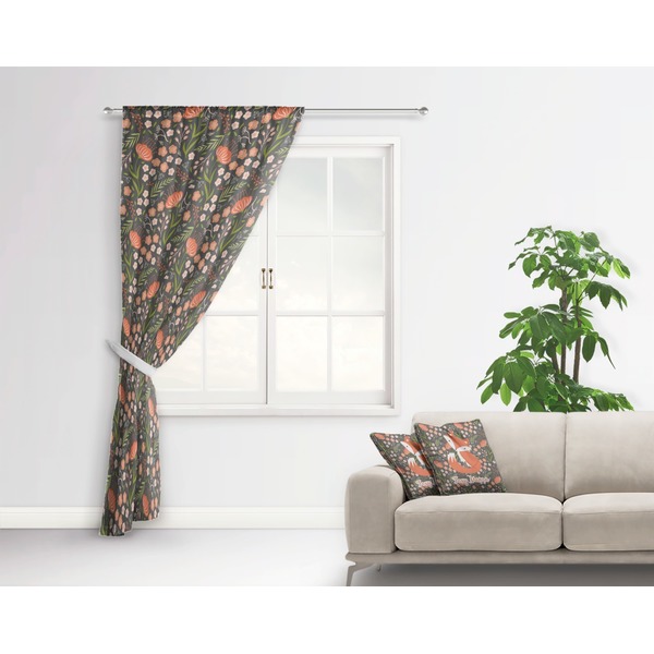 Foxy Mama Curtain With Window and Rod - in Room Matching Pillow