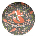 Foxy Mama Microwave Safe Plastic Plate - Composite Polymer