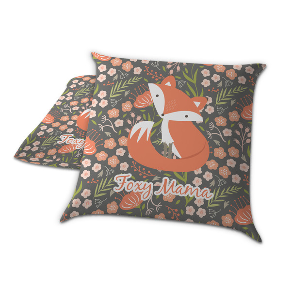 Foxy Mama Decorative Pillow Case - TWO