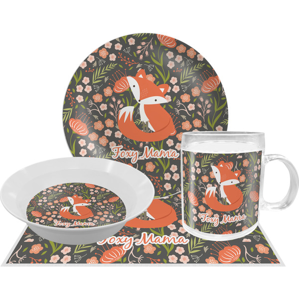 Foxy Mama Dinner Set - 4 Pc (Personalized)