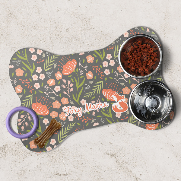 Foxy Mama Dog Bone Shaped Mat Lifestyle