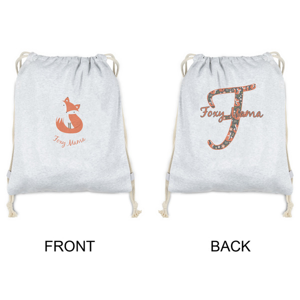 Foxy Mama Drawstring Backpacks - Sweatshirt Fleece - Double Sided - APPROVAL