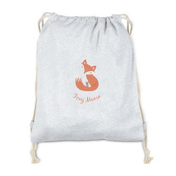 Foxy Mama Drawstring Backpack - Sweatshirt Fleece - Double Sided