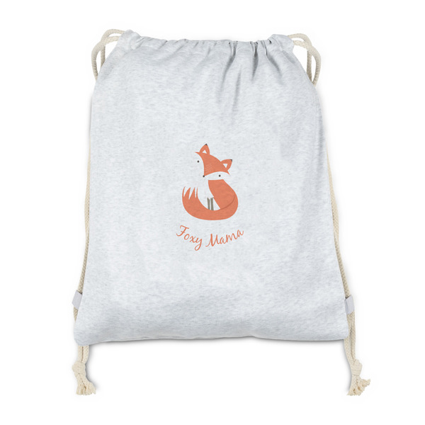 Custom Foxy Mama Drawstring Backpack - Sweatshirt Fleece