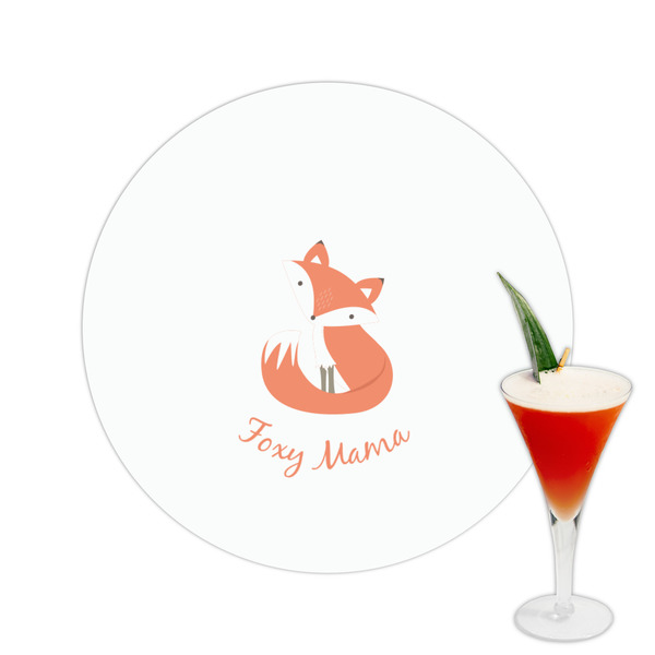 Custom Foxy Mama Printed Drink Topper -  2.5"