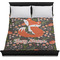 Foxy Mama Duvet Cover - Queen - On Bed - No Prop