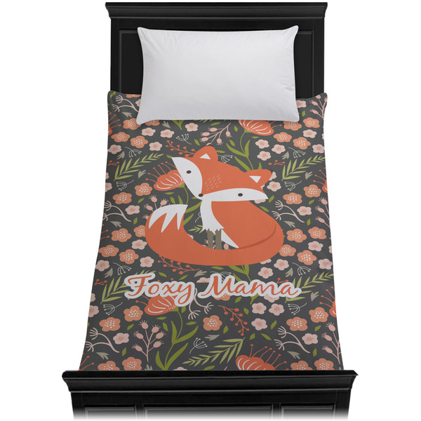 Foxy Mama Duvet Cover - Twin XL - On Bed - No Prop