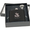 Foxy Mama Engraved Black Flask Gift Set