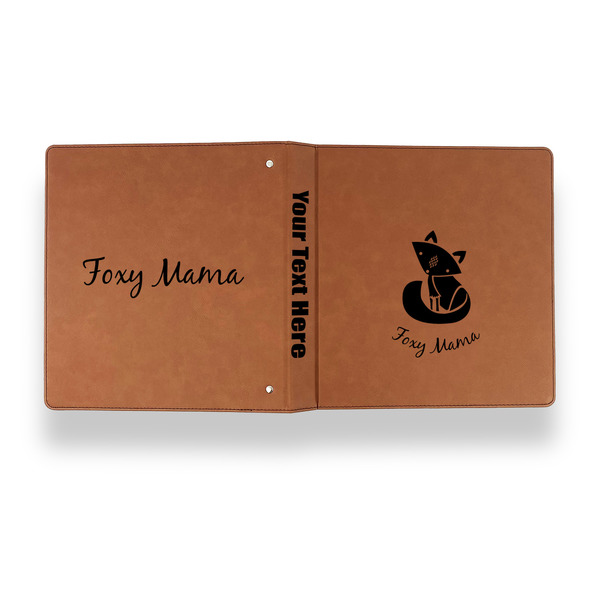 Foxy Mama Leather Binder - 1" - Rawhide - Back Spine Front View