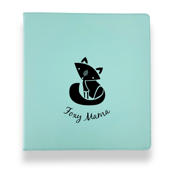 Custom Foxy Mama Leather Binder - 1" - Teal