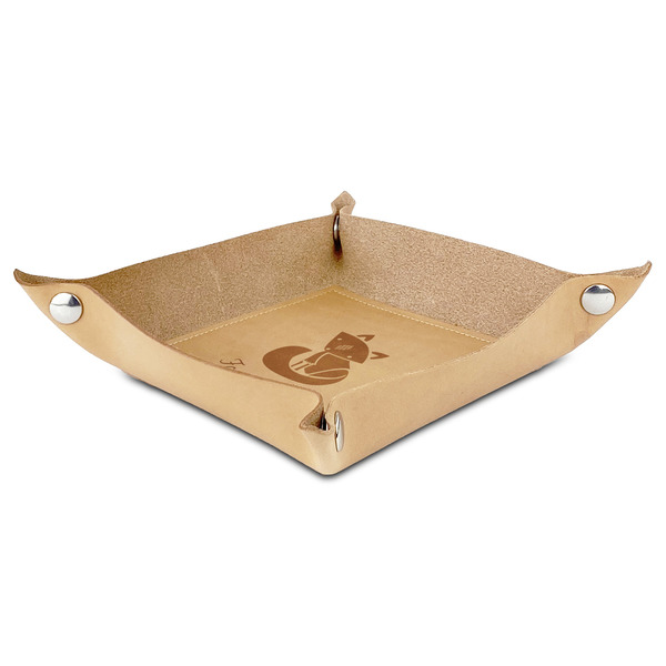Foxy Mama Genuine Leather Valet Trays - ANGLE (folded)