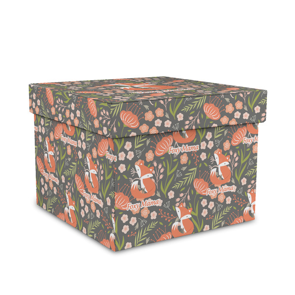 Custom Foxy Mama Gift Box with Lid - Canvas Wrapped - Medium