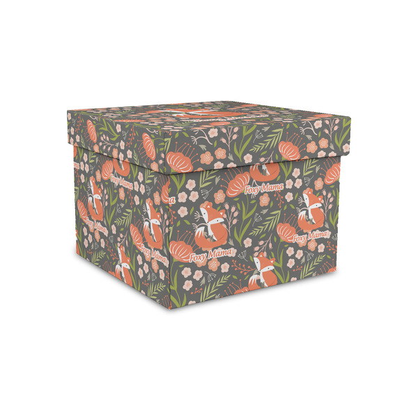 Custom Foxy Mama Gift Box with Lid - Canvas Wrapped - Small