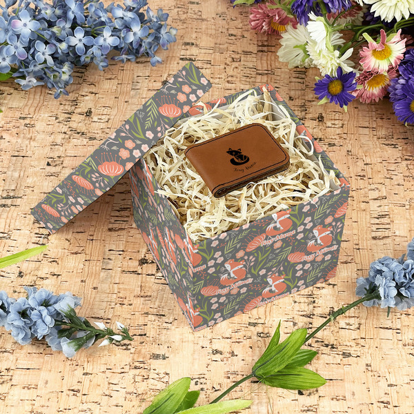 Foxy Mama Gift Boxes with Lid - Canvas Wrapped - Small - In Context