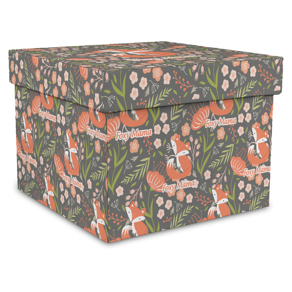Custom Foxy Mama Gift Box with Lid - Canvas Wrapped - XX-Large
