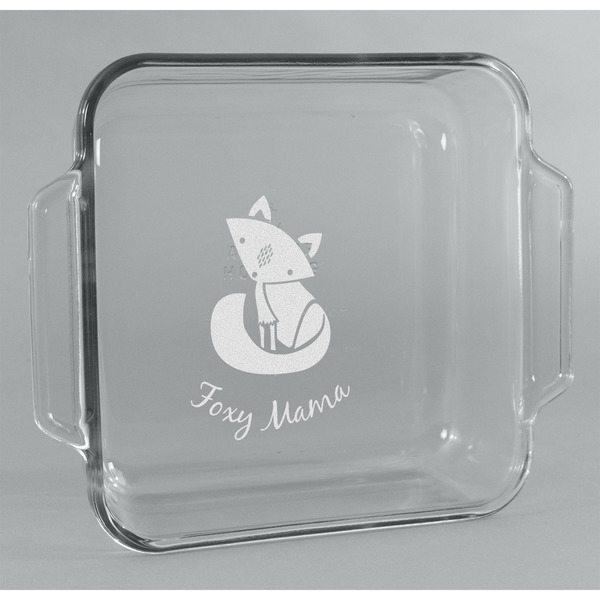Custom Foxy Mama Glass Cake Dish - 8in x 8in