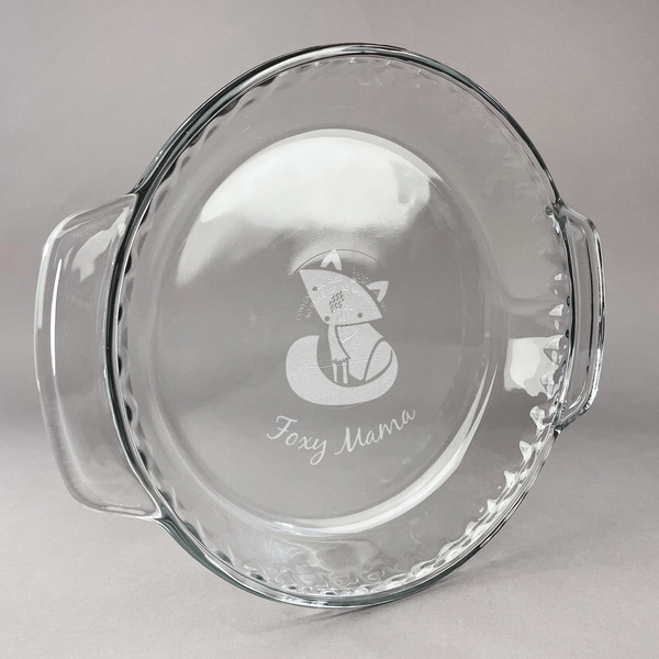 Custom Foxy Mama Glass Pie Dish - 9.5in Round