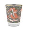 Foxy Mama Glass Shot Glass - 1.5 oz - with Gold Rim - Set of 4