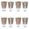 Foxy Mama Glass Shot Glass - with gold rim - Set of 4 - APPROVAL