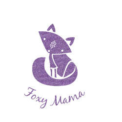 Foxy Mama Glitter Sticker Decal - Custom Sized