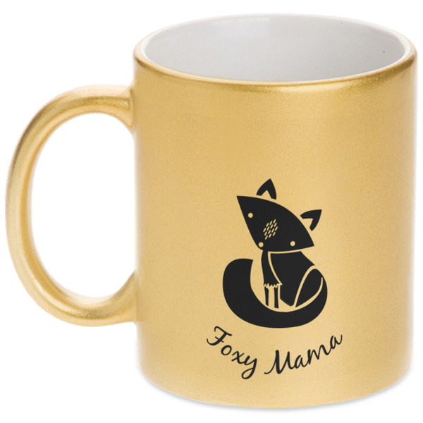 Custom Foxy Mama Metallic Gold Mug