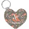 Foxy Mama Heart Plastic Keychain