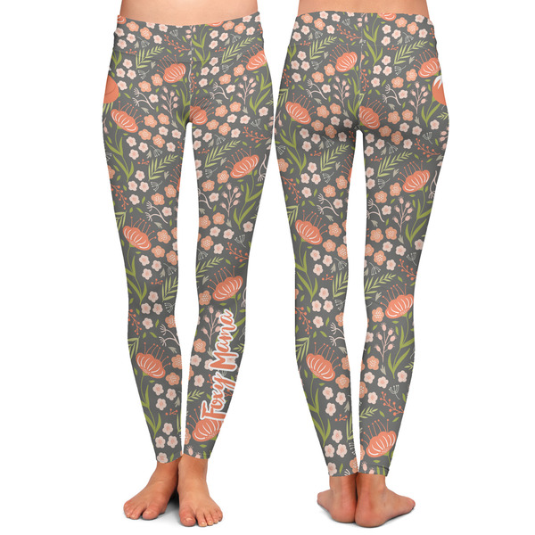 Foxy Mama Ladies Leggings - Front and Back