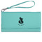 Foxy Mama Ladies Wallet - Leather - Teal - Front View