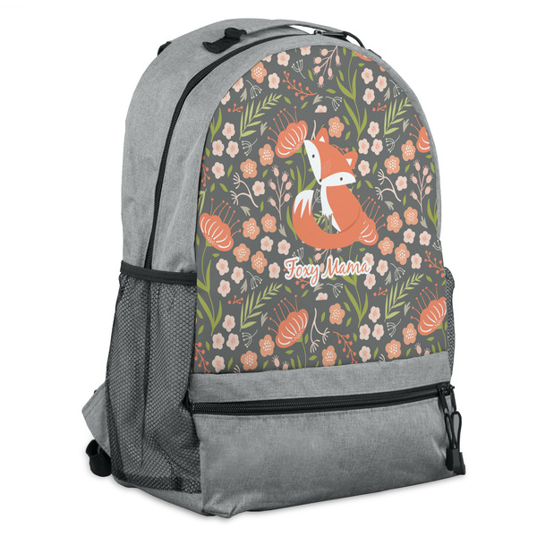 Custom Foxy Mama Backpack - Grey