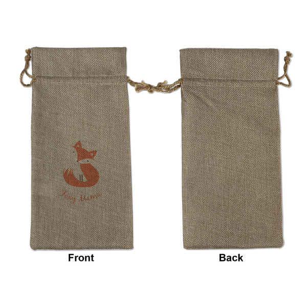 Foxy Mama Large Burlap Gift Bags - Front Approval