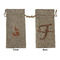 Foxy Mama Large Burlap Gift Bags - Front & Back