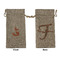 Foxy Mama Large Burlap Gift Bag - Front & Back