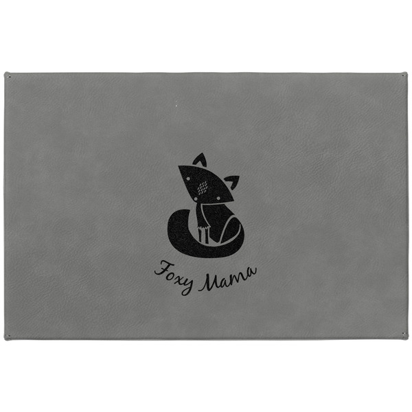 Foxy Mama Large Engraved Gift Box with Leather Lid - Approval