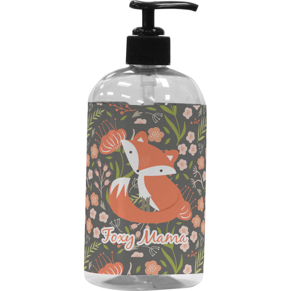Custom Foxy Mama Plastic Soap / Lotion Dispenser (16 oz - Large - Black)