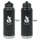 Foxy Mama Laser Engraved Water Bottles - Front & Back Engraving - Front & Back View