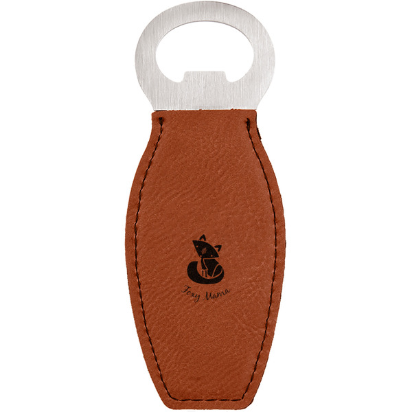Custom Foxy Mama Leatherette Bottle Opener - Double Sided