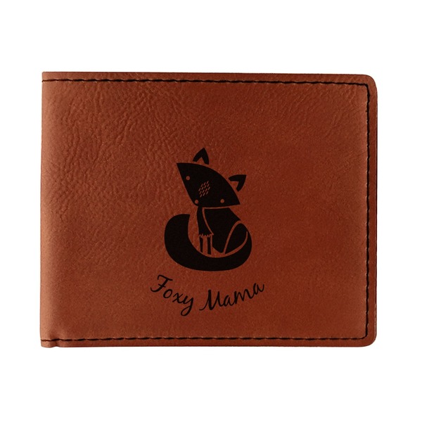 Custom Foxy Mama Leatherette Bifold Wallet - Double Sided
