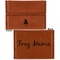 Foxy Mama Leather Business Card Holder - Front Back