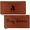 Foxy Mama Leather Checkbook Holder Front and Back