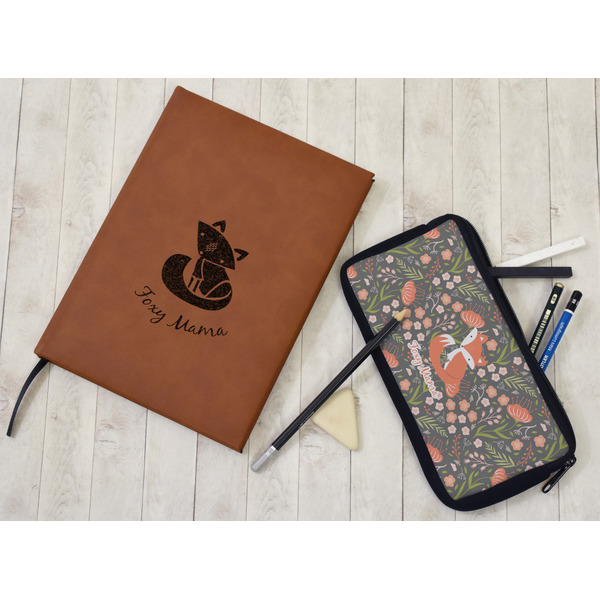 Foxy Mama Leather Sketchbook - Small - Double Sided - In Context