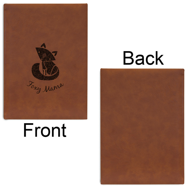 Foxy Mama Leatherette Journal - Large - Single Sided - Front & Back View
