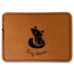 Foxy Mama Faux Leather Iron On Patch - Rectangle