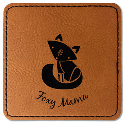 Foxy Mama Faux Leather Iron On Patch - Square