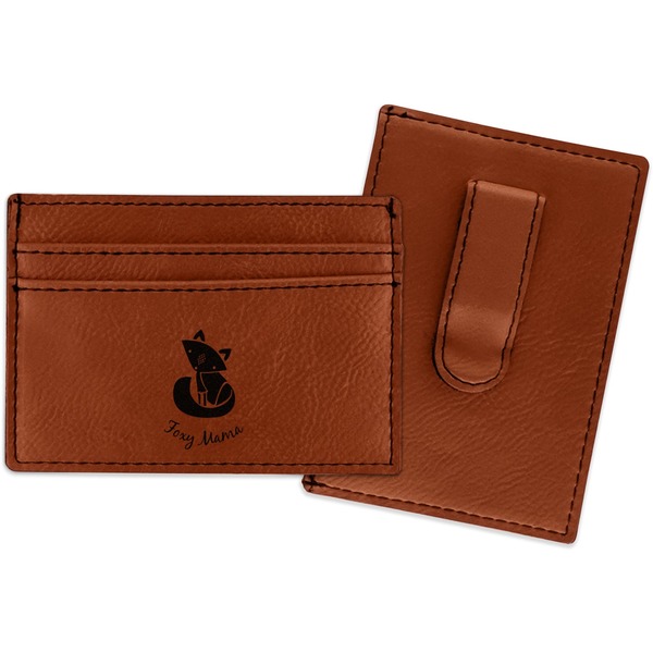 Custom Foxy Mama Leatherette Wallet with Money Clip