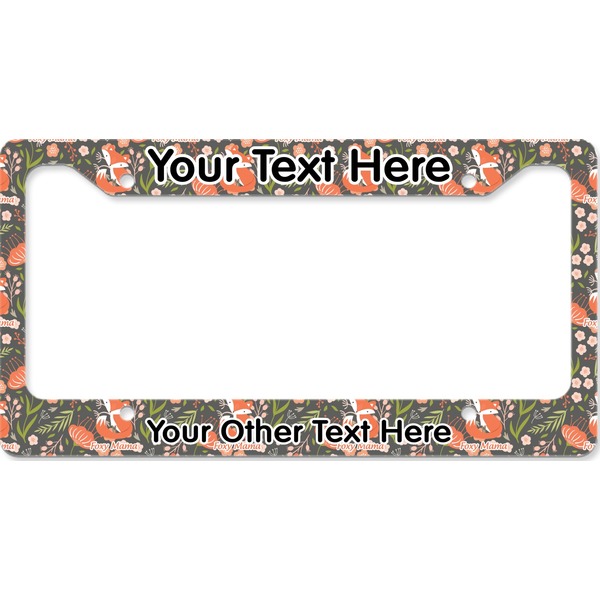 Custom Foxy Mama License Plate Frame - Style B