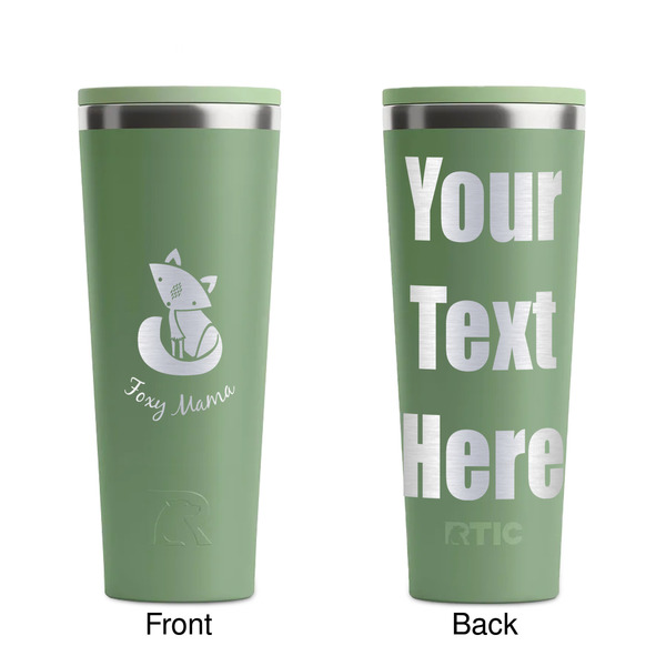 Foxy Mama Light Green RTIC Everyday Tumbler - 28 oz. - Front and Back
